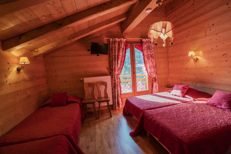 Chalet Le Noisetier  Chambre lits simples Châtel vacances