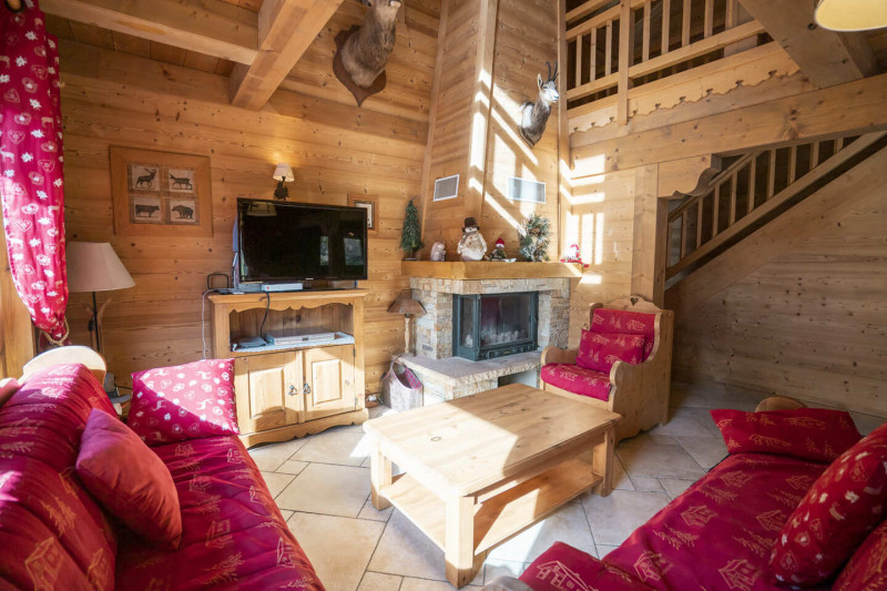 Chalet Le Noisetier, salon avec TV, Châtel Vallée d'Abondance