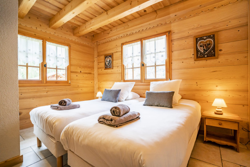 Chalet le Refuge, Chambre 2 lits simples, Châtel Location ski