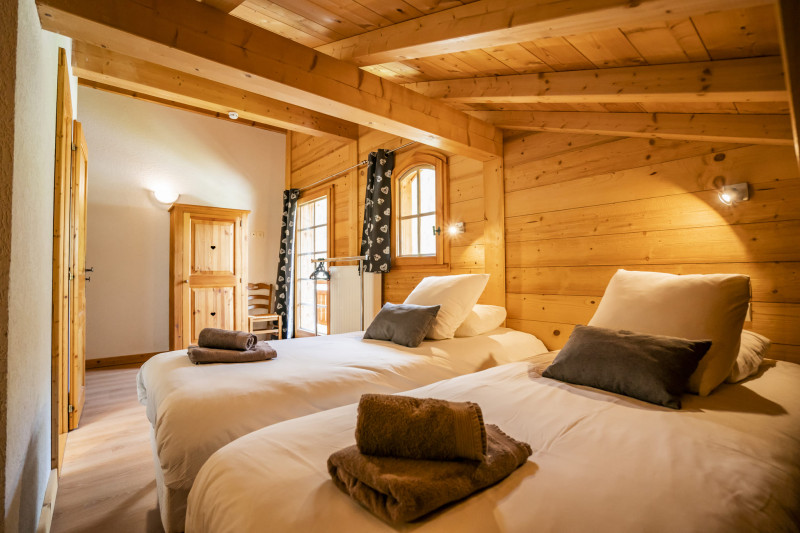 Chalet le Refuge, Chambre 2 lits simples, Châtel Ski