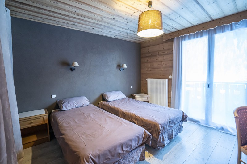 Chalet le Val d'Or, Appt n°2, Chambre 2 lits simples, Châtel Haute Savoie