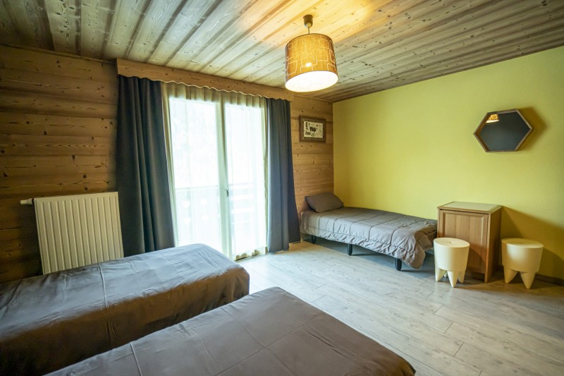 Chalet le Val d'Or, Appt n°2, Chambre 3 lits simples, Châtel Portes du Soleil