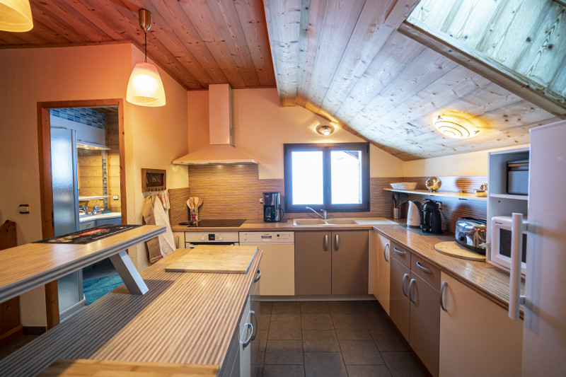 Chalet le Val d'Or, Apt n°2, Kitchen, Châtel Snow vacations