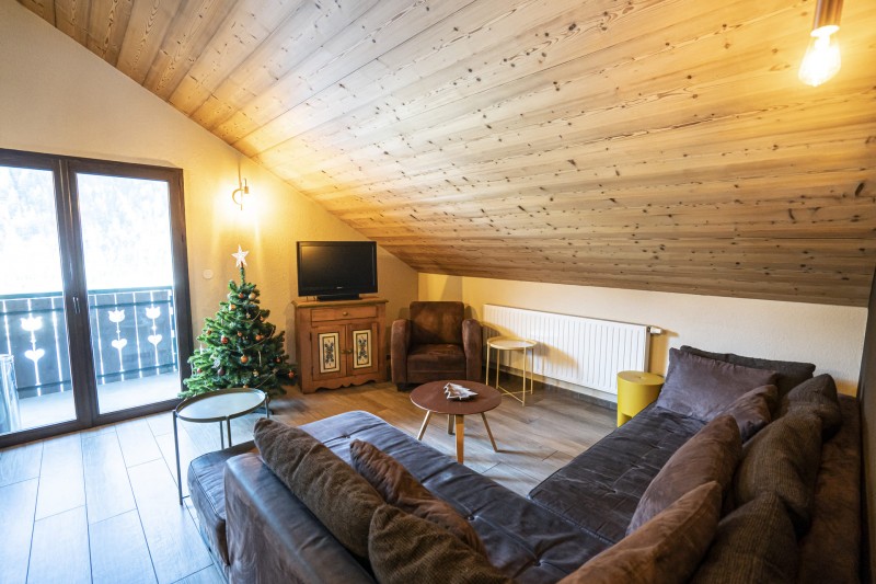 Chalet le Val d'Or, Apt n°2, Living room, Châtel Mountain