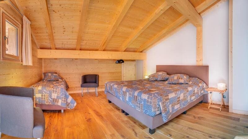 Chalet les 4 Chamois 12 personnes Abondance Richebourg chambre 3 lits simples
