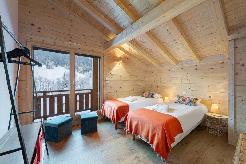 Chalet les 4 Sam Abondance Richebourg, Chambre 2 lits simples, Snowboard Ski Vacances