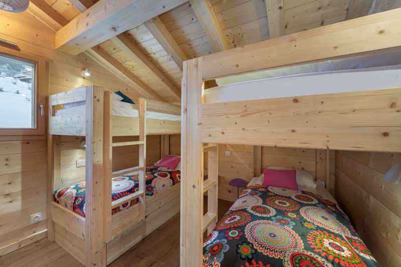 Chalet Les 4 Sam Abondance Richebourg, Bedroom bunk bed, Portes du Soleil Rental