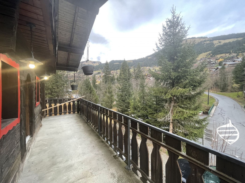 Chalet les cîmes enneigées, 4 personnes, Vue depuis le balcon, Châtel