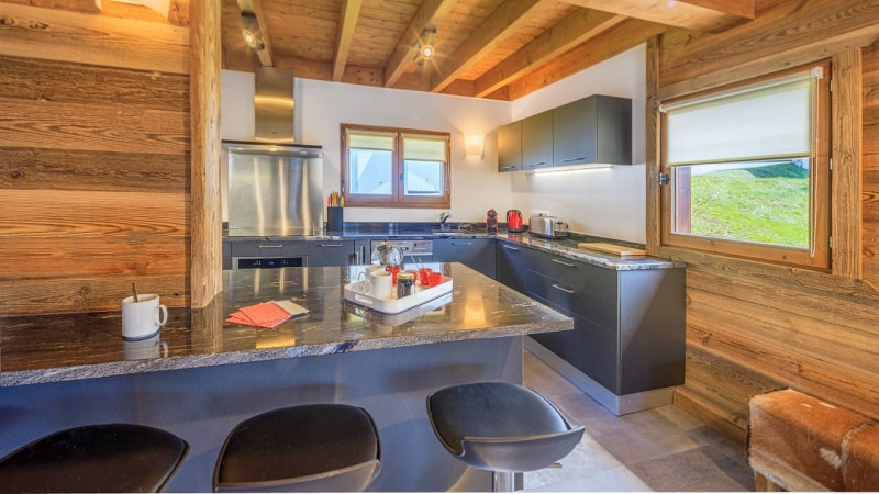 Chalet les Montagnards, Bar et cuisine équipée, Châtel Vacances en famille