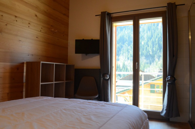 Chalet les sources, bedroom 1 double bed (140x190) upstairs, Châtel