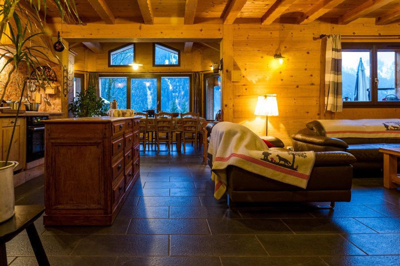 Chalet Les Vuargnes, Living room, Châtel Mountain 74