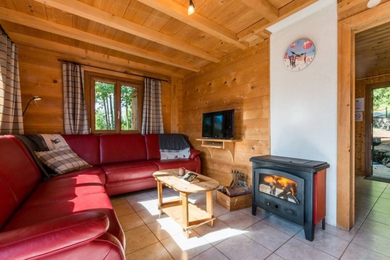 Chalet Nidzut, Living-room with fireplace, Châtel 