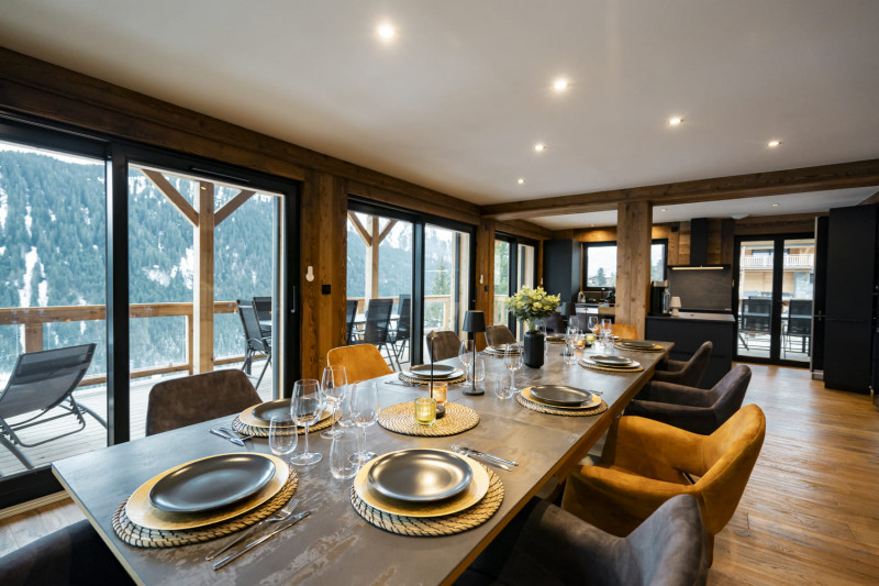 Chalet Vora Alpin, Living-room with dining-room and kitchen, Châtel Haute-Savoie