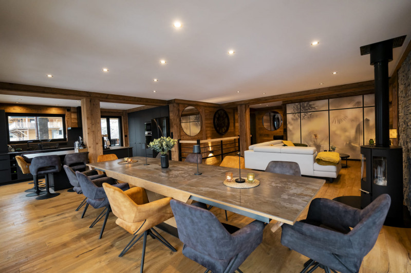 Chalet Vora Alpin, Living-room with dining-room and kitchen, Châtel Portes du Soleil