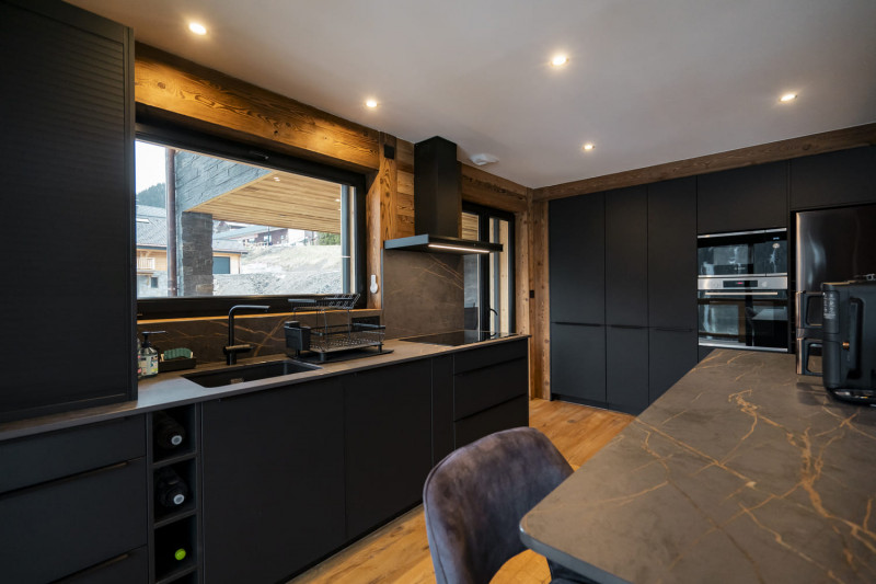 Chalet Vora Alpin, Living-room with dining-room and kitchen, Châtel Ski 74