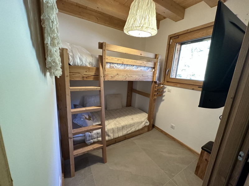 Semi Chalet Libi, La Chapelle d'Abondance, Bedroom bunk beds ground floor, Cret Beni chairlift 74