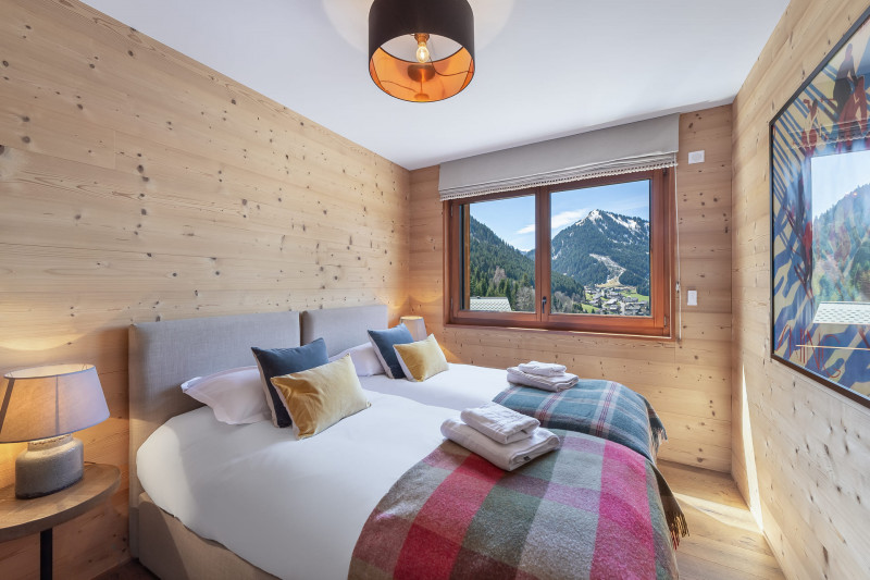 Residence the Flambeaux 8 people Châtel Boude, Bedroom single bed, Northern Alps 74390 holidays