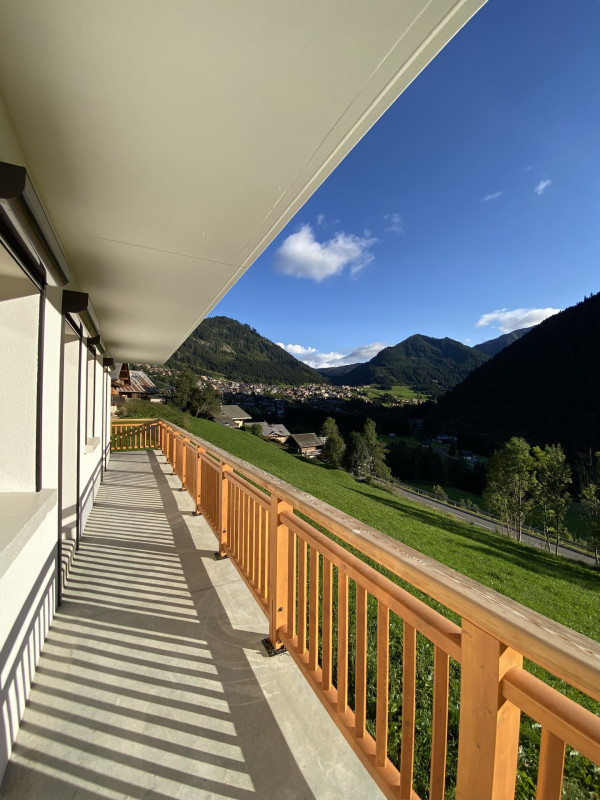 La Ferme de Delphine et François, vue depuis la balcon, Châtel Haute-Savoie