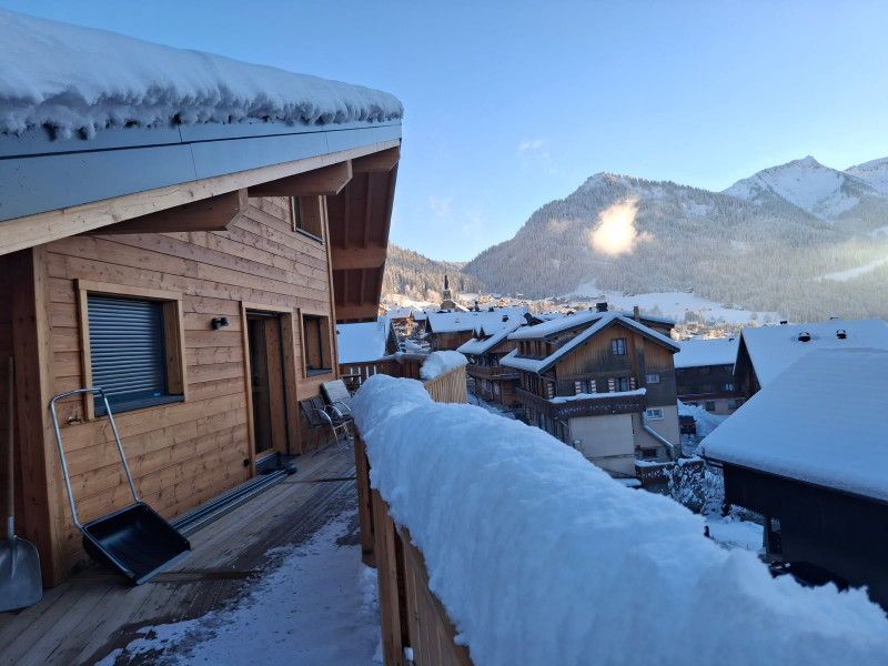 Le chalet de la Fiolaz à Châtel sous la neige
