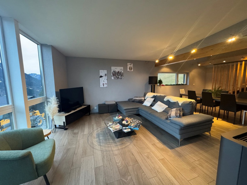 Location Chalet du Saix A, Châtel, séjour avec vue montagne Location Chalet du Saix A, Châtel, séjour avec vue montagne