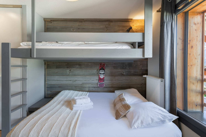 Résidence 360, Appartement n°18, Chambre 1 lit simple superposé + 1 convertible, Châtel