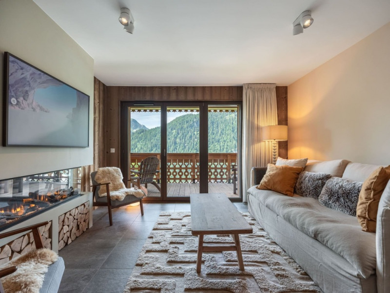 Residence ALCHIMIE, apartment 11B, living room, Châtel Haute-Savoie