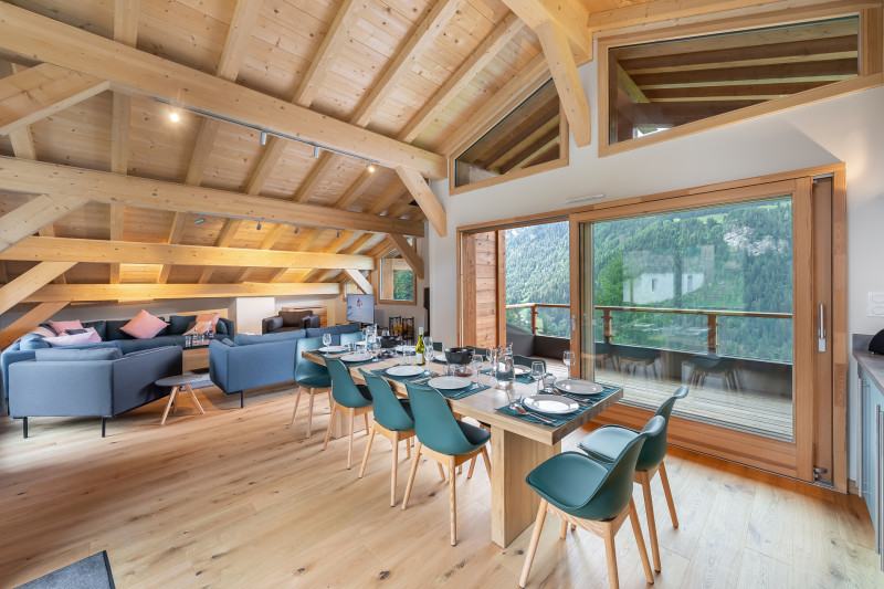 Résidence chalet de Vonnes - Appartement 10 -séjour - Châtel hiver