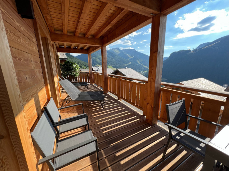 Apartment P'tite Grange n°202, Balcony with view, Sunny moment in the Alps