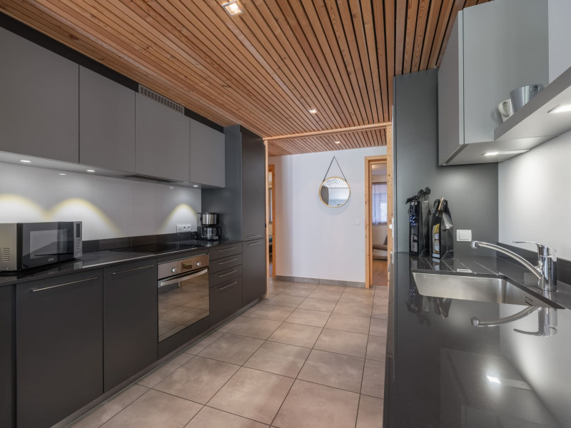 Residence Le Lion d'Or, Apartment 4, Châtel, Kitchen, Abondance cheese