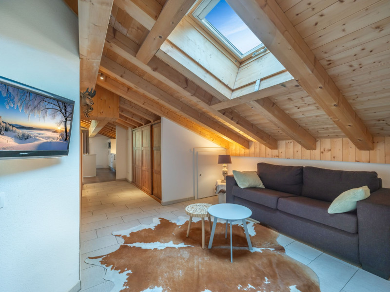 Résidence Le Mont Blanc - Oasis, Appartement 07A, La Chapelle d'Abondance, Canapé lit, Village de montagne Châtel