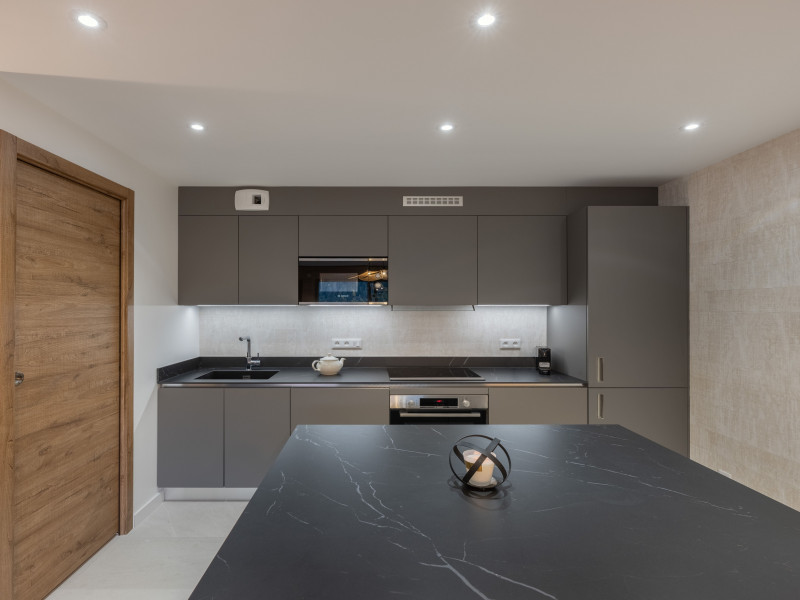 Résidence Le Theleme, Apartment 102, fitted kitchen, Châtel Haute-Savoie