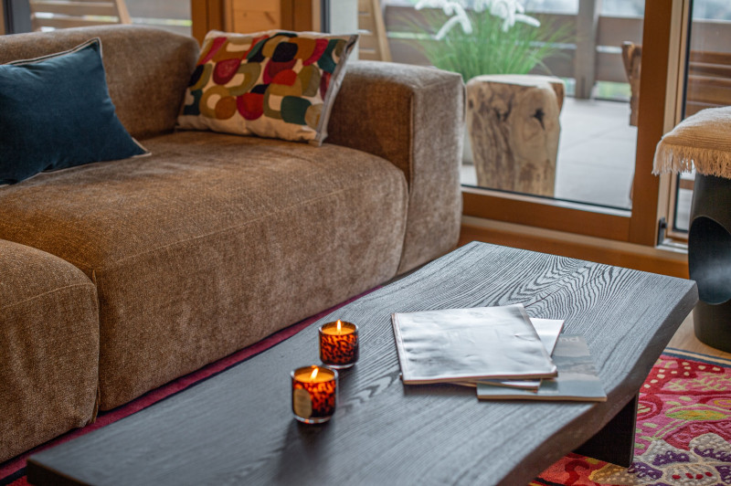 Résidence Le Theleme, Apartment 102, cosy living room, Châtel Haute-Savoie