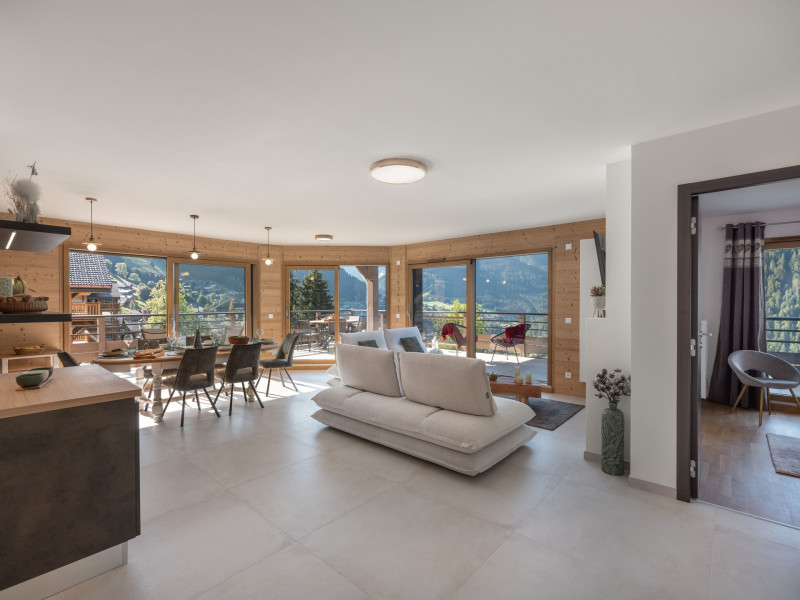 Résidence Le Theleme, Apartment 304 A, living room, Châtel Les Portes du Soleil