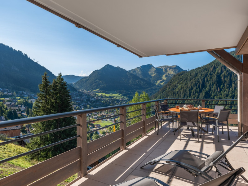 Résidence Le Theleme, Apartment 304 A, view from the terrace, Châtel Les Portes du Soleil	
