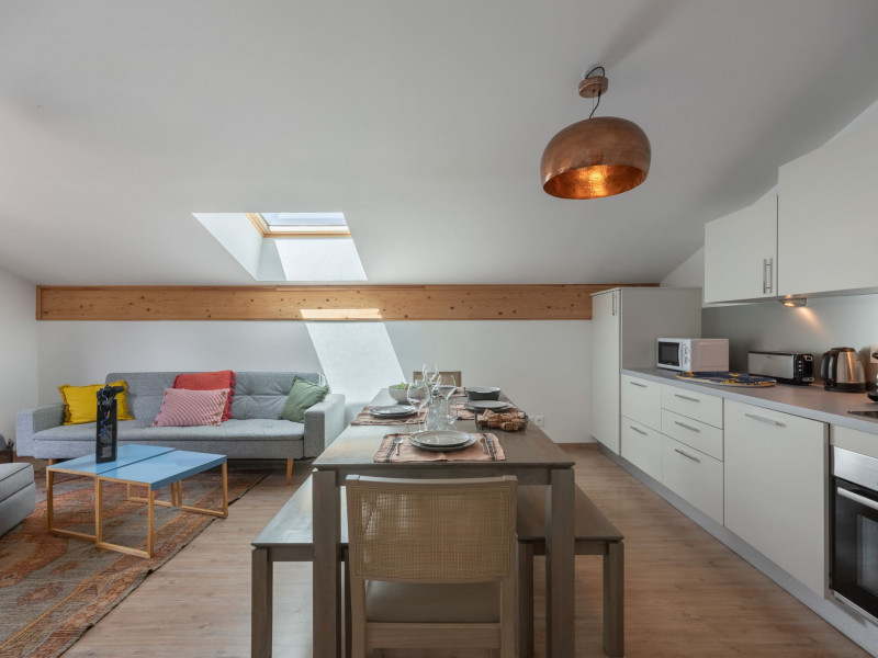 Residence Les 4 Elements, Apartment 24A, Chatel, Living room and kitchen, Nature