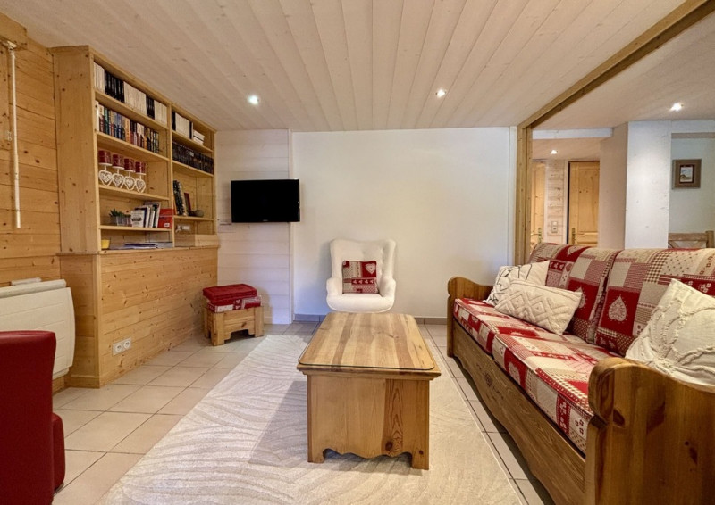 Résidence Les Fioles, appartement 19, salon cosy, Châtel Alpes 