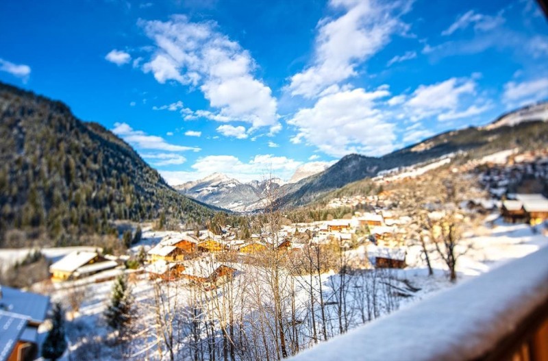 Résidence les Loges Blanches, 8 personnes, Châtel, centre du village, balcon, vue montagnes