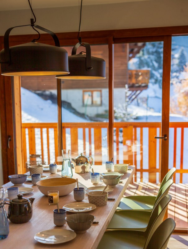 Résidence les Loges Blanches, 8 personnes, Châtel, centre du village, salle à manger