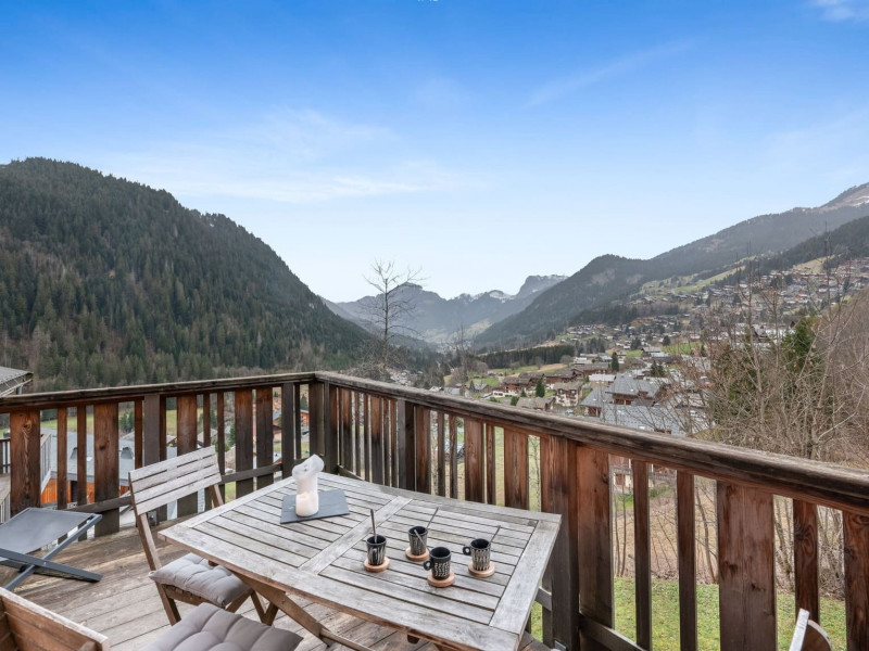 Residence Les Loges Blanches, Apartment B404, Chatel, Balcony and view, Chatel reservation