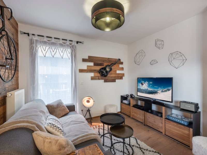 Residence Les Loges Blanches, Apartment B404, Chatel, Living room, Family getaway 