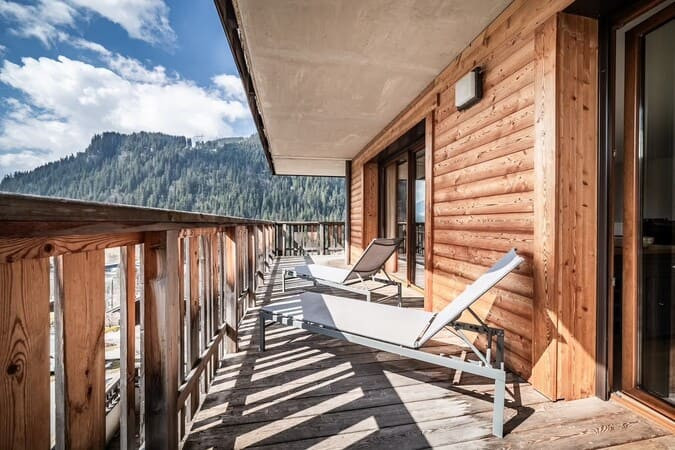 Résidence Les Loges Blanches, terrasse , Châtel Portes du Soleil