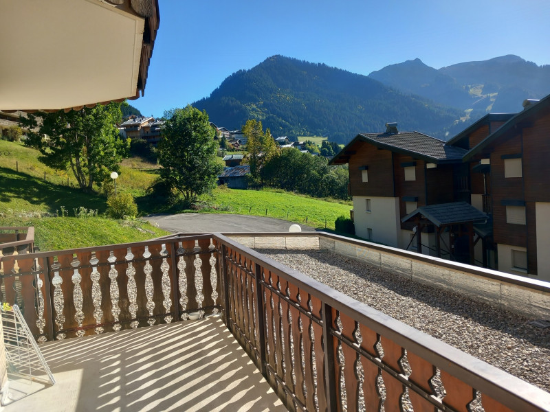 Résidence les MOUFLONS, Appartement n°4, Châtel, Vue depuis le balcon, Calme et détente 74390