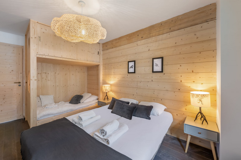 Résidence les Perles de Savoie, 7 personnes, Châtel, centre du village, chambre 3 lits simples