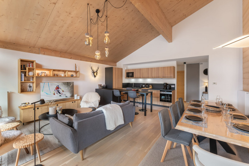 Residence The Perles de Savoie, Apt 401A, Living room, Abondance valley family rental