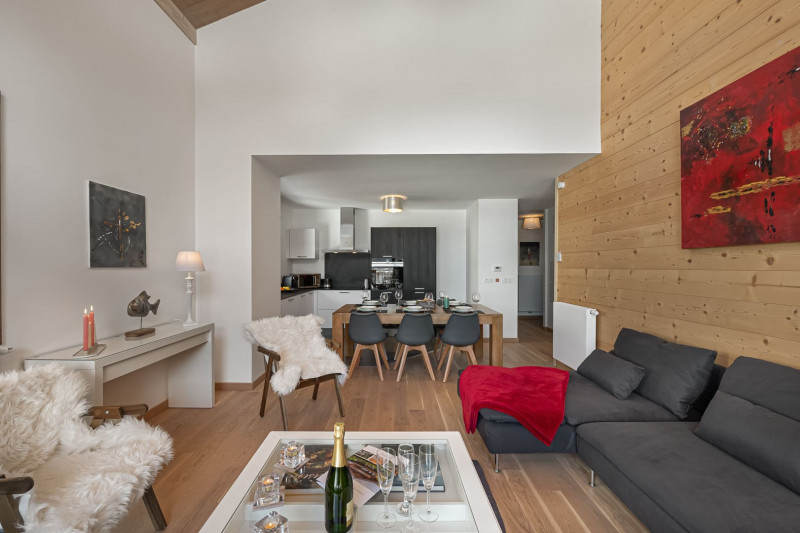 Residence The Perles de Savoie, Living and dining room with kitchen, Châtel 74390