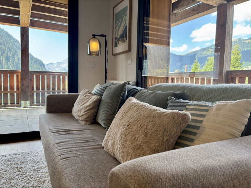 Les Soldanelles Residence, Building A, Apartment 02, living room, Châtel Haute-Savoie
