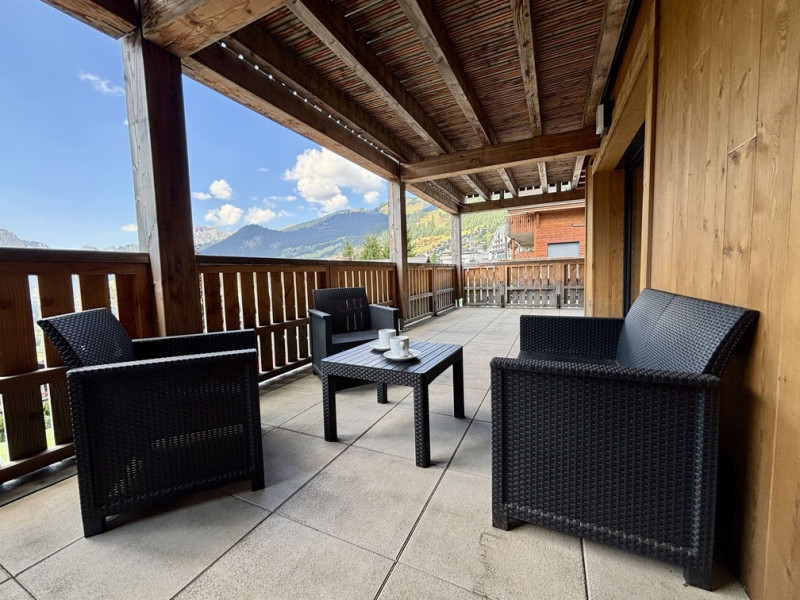 Les Soldanelles Residence, Building A, Apartment 02, terrace, Châtel Mountain Sun Holidays