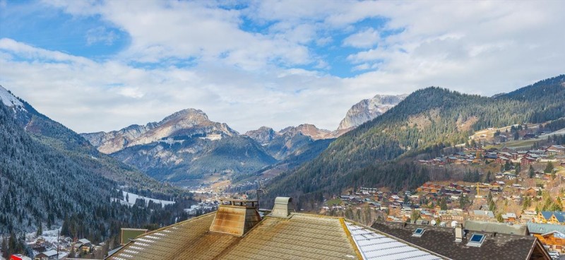 Résidence Lion d'Or, 10 personnes, Châtel, centre du village, vue village, vue montagnes