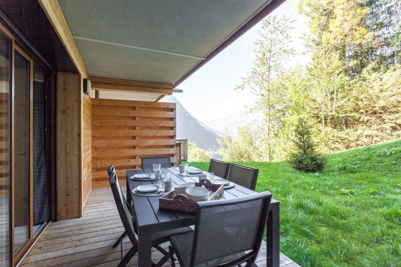 Résidence Loges Blanches, Terrasse, mobilier de jardin, Châtel Domaine skiable