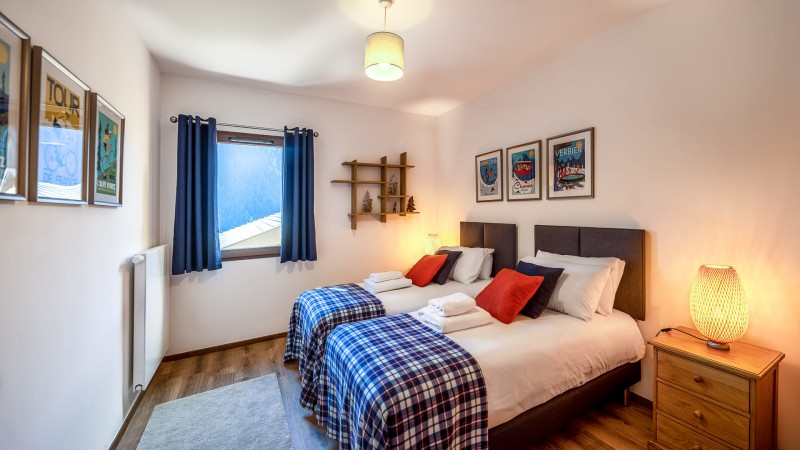 Résidence O Rouge, 6 personnes, Châtel, centre du village, chambre double, twin